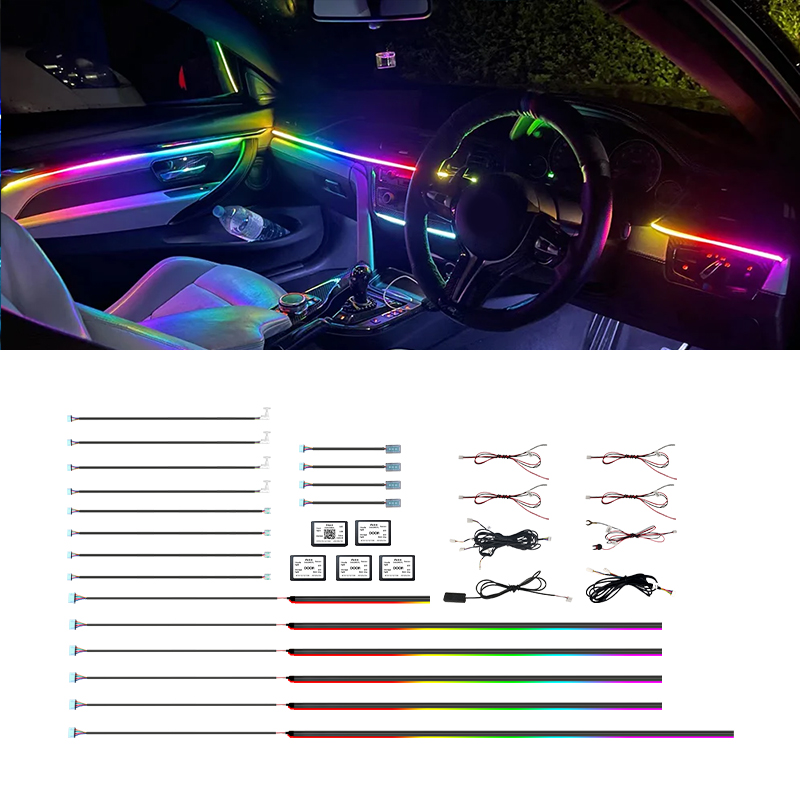 Led Ambient Interior Car Lights App Control - Lumières d'ambiance intérieures pour voiture, éclairage