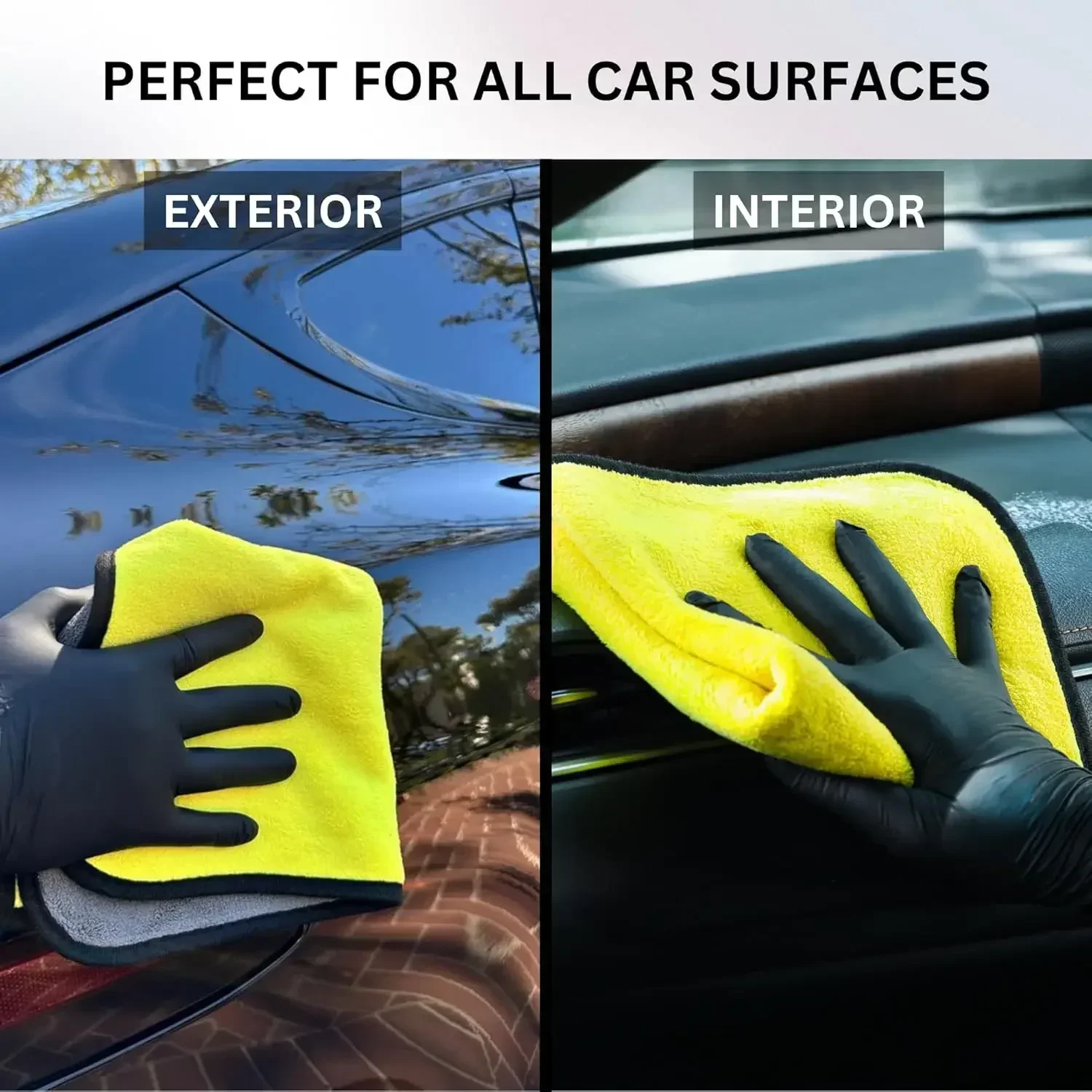 Microfiber Car Drying Towel Super Absorbent - 1/10 pièces Serviette microfibre pour lavage