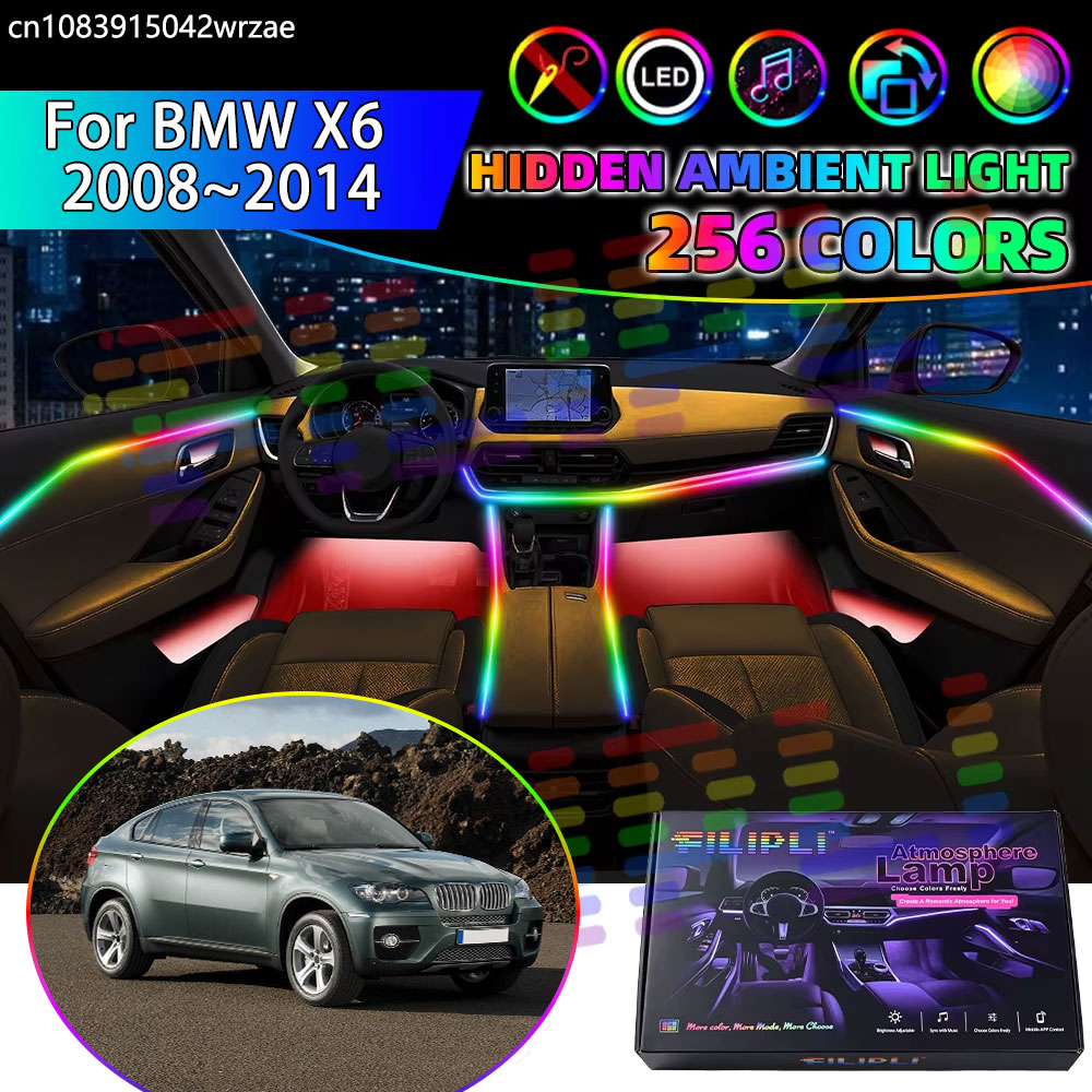 Led Ambient Interior Car Lights App Control - Pour BMW X6 2008~2014 E71 MK1