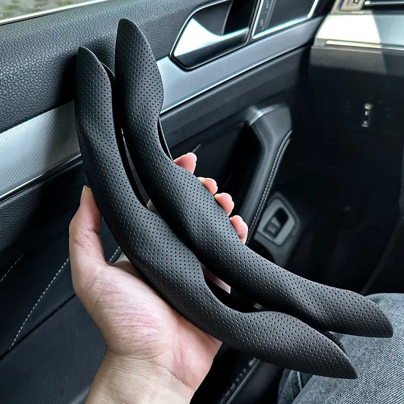 Car Steering Wheel Cover Anti Slip Breathable - 2 pièces, housse universelle ronde pour