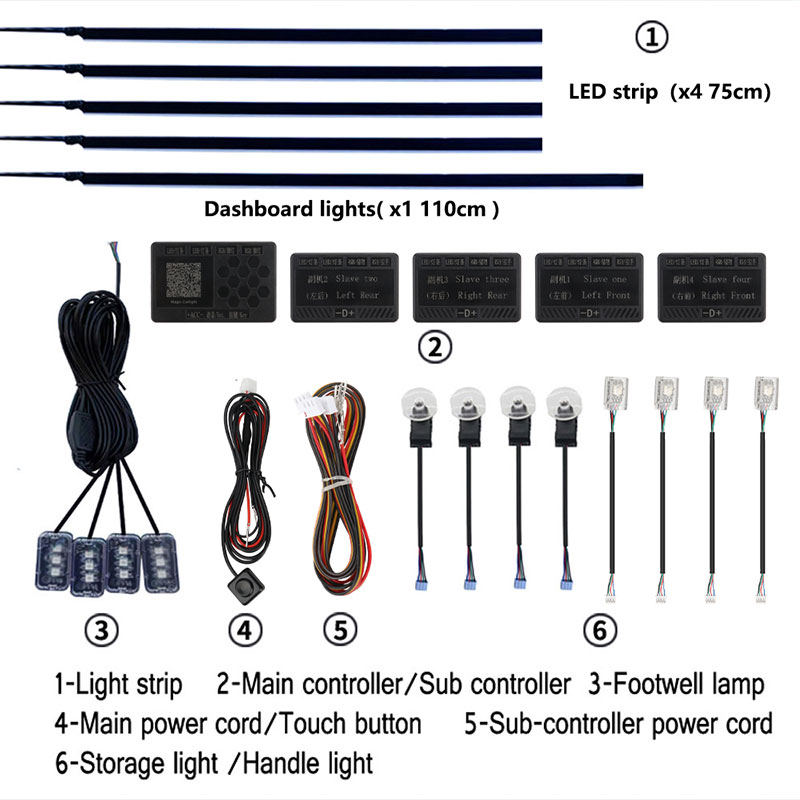 Accessoires de voiture, éclair - Led Ambient Interior Car Lights App Control avis et prix