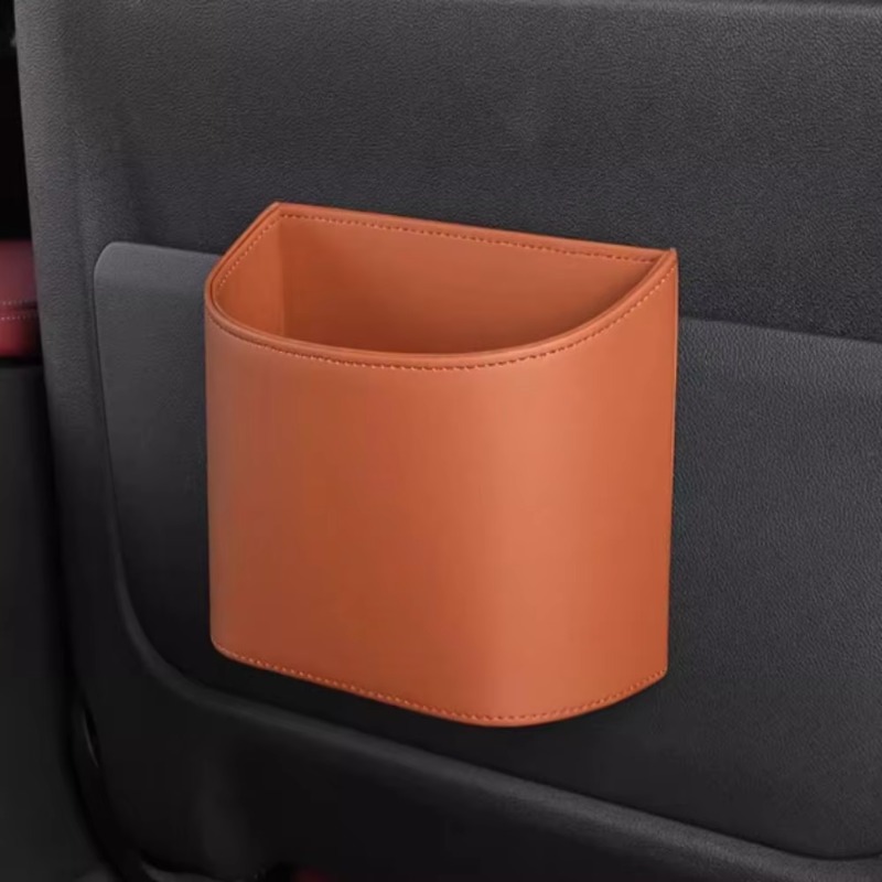 Poubelle de voiture en cuir du - Waterproof Car Trash Can With Lid avis et prix