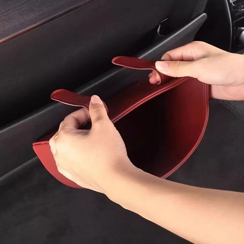 Poubelle de voiture en cuir du - Waterproof Car Trash Can With Lid avis et prix
