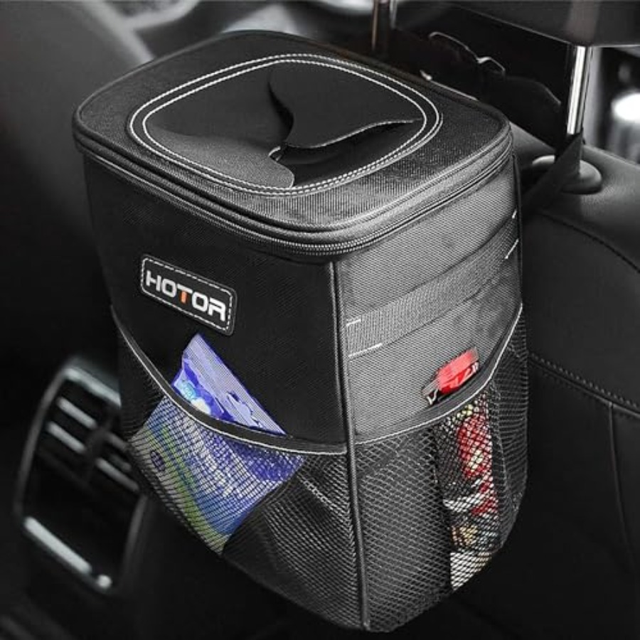 Poubelle de voiture avec couve - Waterproof Car Trash Can With Lid avis et prix