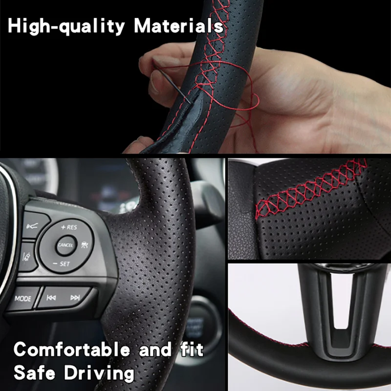 Pour Alfa Romeo Giulia Stelvio - Car Steering Wheel Cover Anti Slip Breathable avis et prix