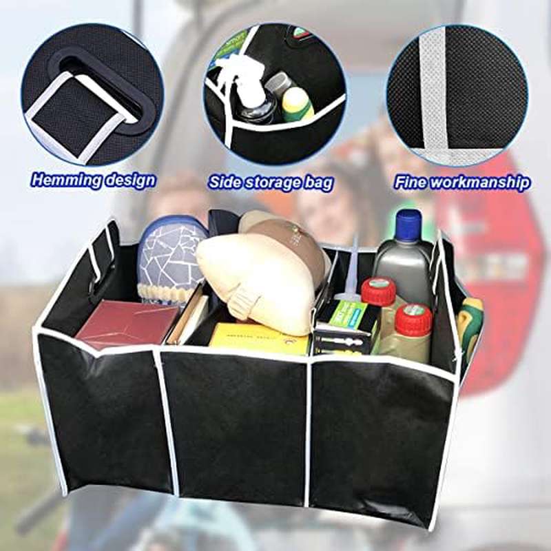 Organisateur de coffre de voit - Car Trunk Organizer Foldable Storage Box avis et prix