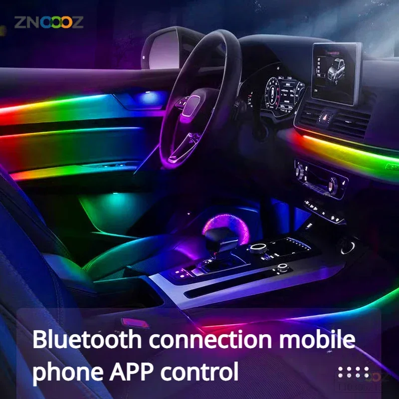 Lumières d'ambiance intérieure - Led Ambient Interior Car Lights App Control avis et prix