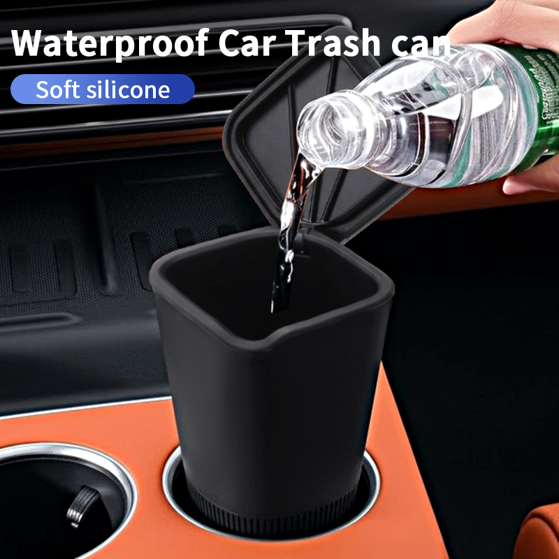 Poubelle de rangement pour por - Waterproof Car Trash Can With Lid avis et prix