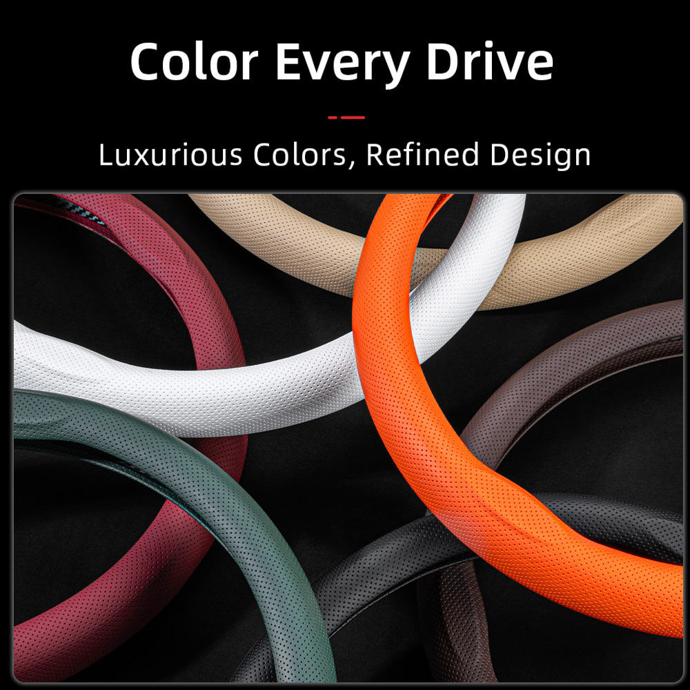 Housse de volant de voiture en - Car Steering Wheel Cover Anti Slip Breathable avis et prix