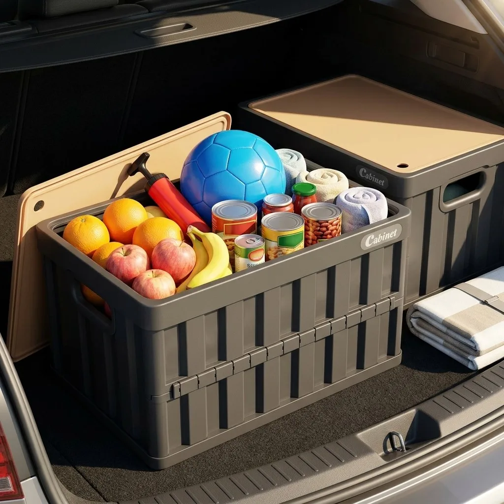 Boîte de rangement pliable ave - Car Trunk Organizer Foldable Storage Box avis et prix
