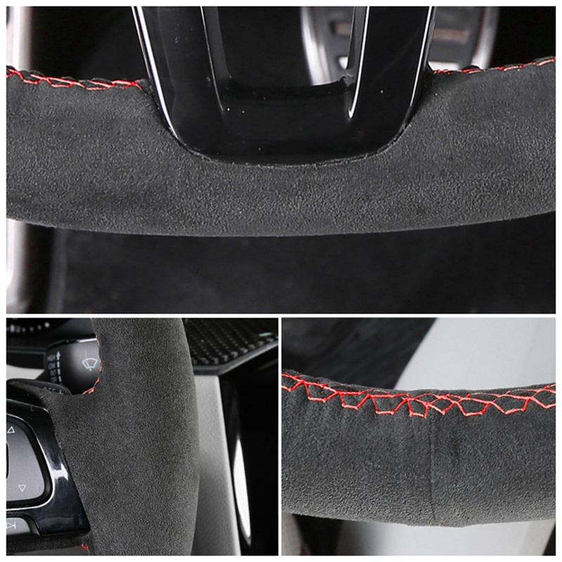 Housse de volant de voiture en - Car Steering Wheel Cover Anti Slip Breathable avis et prix