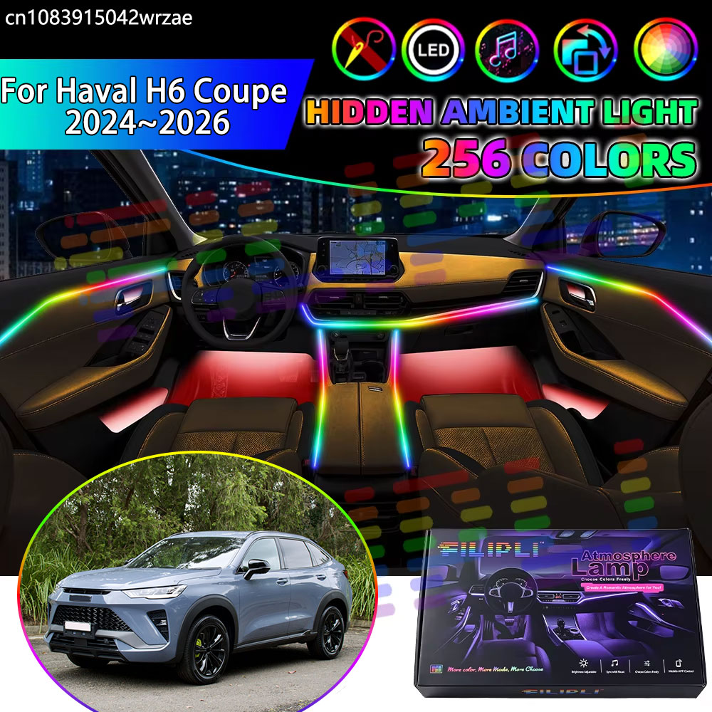 Pour Haval H6 Coupé 2024 2025  - Led Ambient Interior Car Lights App Control avis et prix