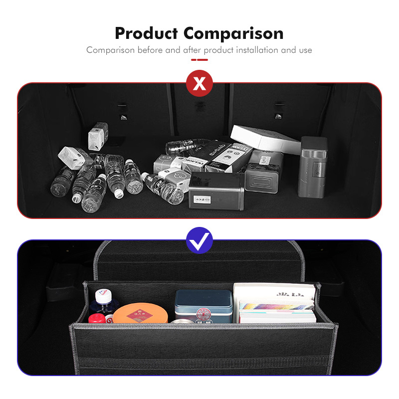 Organisateur de coffre de voit - Car Trunk Organizer Foldable Storage Box avis et prix