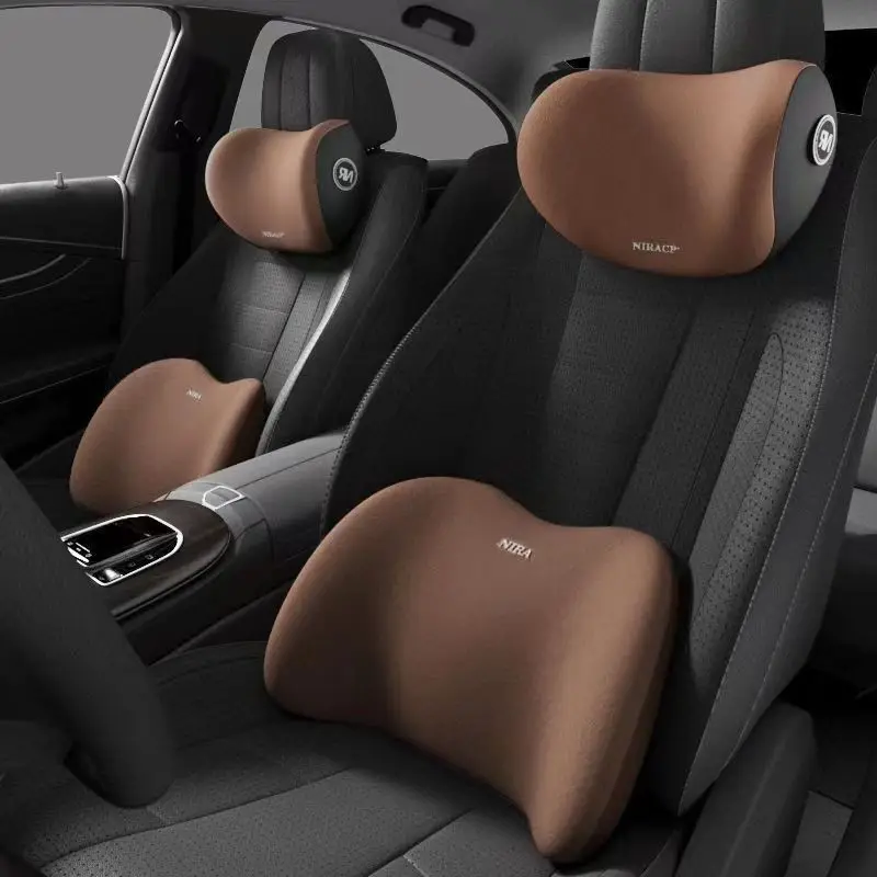 Coussin de siège de voiture er - Memory Foam Car Neck Pillow Lumbar Support avis et prix
