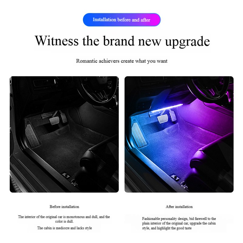 Bande lumineuse LED pour voitu - Led Ambient Interior Car Lights App Control avis et prix