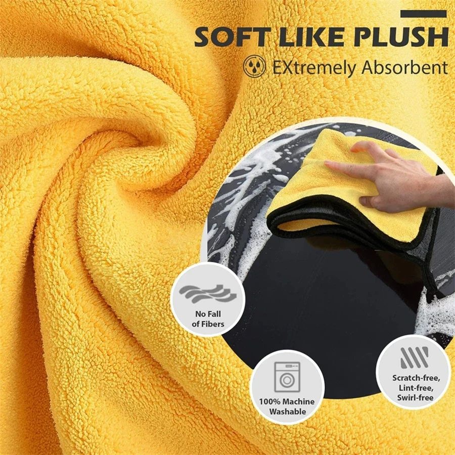 Lot de 1/5/10 serviettes de la - Microfiber Car Drying Towel Super Absorbent avis et prix